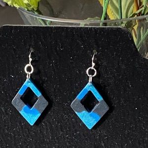Handmade Diamond shaped earrings